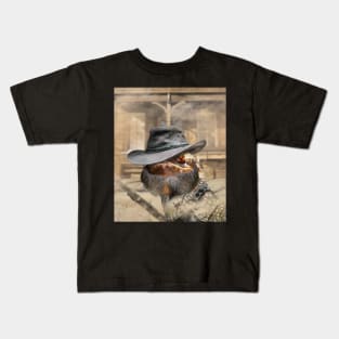 Cowboy Bearded Dragon Kids T-Shirt